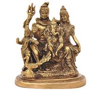 Statue Idole du Seigneur Shiva, Parvati et Ganesha Shiv Family/Shiva Parivar 15,2 cm