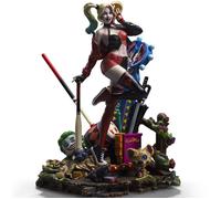 Statue - IRON STUDIOS - Harley Quinn Deluxe - Gotham City Sirens - 1/10 échelle - Résine - Multicolore