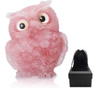 Statue Jardin Exterieur Hibou En Résine Et Pierres De Cristal Déco Jardin Animal Pour Décoration De Jardin, La Maison, Le Bureau, Le Cadeau