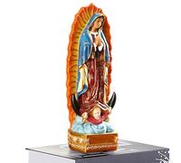 Statue La Marie - Sculpture Religieuse en Pierre en résine | 20 cm Guadalupe Figurine catholique chrétienne | Cette élégante icône sacrée Donne Un Sentiment Spirituel à l' de la Maison et du