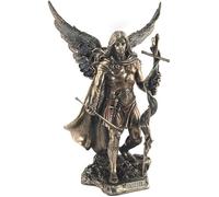 G&S Statue l'archange Saint Gabriel Neuf resine Laitonnée Figure Religion 24cm