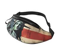 Statue Liberty Sac banane avec drapeau américain pour homme et femme - Sac banane tendance - Sac banane tendance avec sangle réglable - Grand sac à bandoulière pour voyage et randonnée