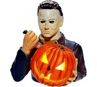 Statue lumineuse de Michael Myers citrouille - Décoration d'Halloween - Accessoires gothiques pour fête, salon, maison