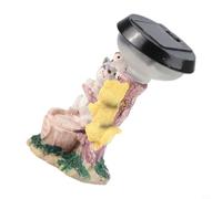 Statue lumineuse solaire en forme de chaton pour décoration extérieure | Monocristallin pour panneau solaire, économe en énergie, durable pour l'énergie, lueur LED lumineuse, accent de jardin