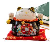 Statue Maneki Neko | Chat porte-bonheur Maneki Neko Feng Shui Fortune | Figurine de chat mignon de 11,4 cm, Fortune Maneki Neko Feng Shui, décoration d'intérieur créative en céramique, décorations de