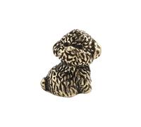 Statue Miniature en Laiton représentant Un Adorable Chien de Compagnie, Sculpture en métal représentant Un Chiot Shih Tzu, pour bonsaï, Micro Paysage, décoration de Table (D)