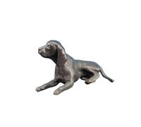 Statue Miniature en Laiton représentant Un Chien du Zodiaque accroupi, Sculpture en métal Noir pour Animal de Compagnie, décoration de Bureau, Maison, bonsaï, Micro Paysage, Accessoires de d