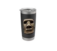 Statue Moai Île de Pâques Rapa Nui Gobelet isotherme en acier inoxydable double paroi