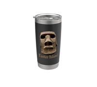 Statue Moai Île de Pâques Rapa Nui Gobelet isotherme en acier inoxydable double paroi