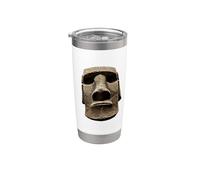 Statue Moai Île de Pâques Rapa Nui Gobelet isotherme en acier inoxydable double paroi