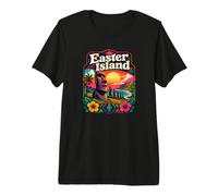 Statue Moai Île de Pâques Rapa NUI T-Shirt Haut de Gamme