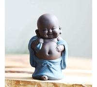 Statue Moine en céramique avec Petit Bouddha, Motif Moine créatif pour bébé Artisanat, Ornements Cadeau, en céramique pour Arts et travaux manuels, Accessoires de thé 10,2 cm de Haut