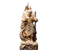 Statue mythe noire sculptée en bois Wukong Sun Wu Kong Monkey King Sculpture pour la maison et le bureau Décoration de Bouddha Qi Tian Da Sheng