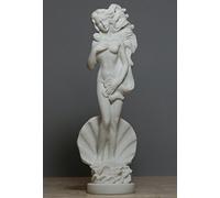 Statue Naissance de la Déesse Aphrodite Vénus Femme Nue en Albâtre Sculpture 20,3 cm