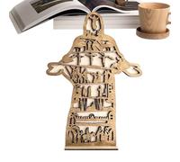 Statue naissance Jésus-Christ | Figurine Jésus Pâques sculptée bois creux | Sculpture debout scène Nativité Jésus-Christ | Chrétien spirituel religieux à bras ouverts pour église décoration intérieure