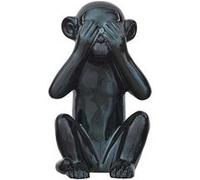Statue noir singe de la sagesse "ne vois pas" H28cm - - ALTOBUY Noir