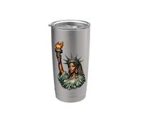 Statue noire de la Liberté, États-Unis, Mois de l'histoire Gobelet isotherme en acier inoxydable double paroi