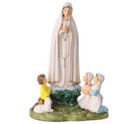 Statue Notre-Dame de Fatima avec Les Petits bergers en PVC 16 cm colorée
