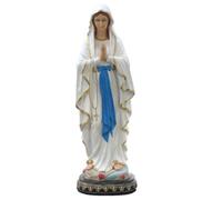 Statue - Notre Dame de Lourdes - 120 cm - Résine colorée - Détails dorés - Idéale pour jardin
