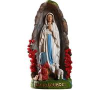 Statue - Notre-Dame de Lourdes - 20,3 cm - Résine - Décoration de jardin - Mixte