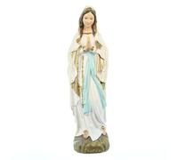 Statue Notre Dame de Lourdes à Paillettes en résine 14cm - Statue Vierge Marie - Culte Chrétien en Résine