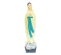 Statue Notre Dame de Lourdes Lumineuse La Vierge se Tient sur Un Rocher décoré Gris et traversé par Un ruisseau. Taille 25 cm, expédié de Lourdes.