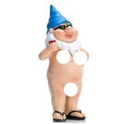 Statue Nudiste de Haute Qualité,Nains de Jardin Intensibles Nus et Coquins,Décoration de la Vie,Cadeau Amusant,1 Paire - Type Blue Hat