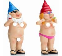 Statue Nudiste de Haute Qualité,Nains de Jardin Intensibles Nus et Coquins,Décoration de la Vie,Cadeau Amusant,1 Paire - Type 2PCS