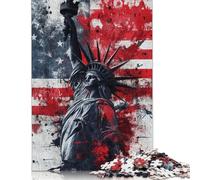 Statue of Liberty Artwork Puzzle 1000 Pièces Educa Jouet en Bois Jeu D'Intelligence Décoration Intérieure Jeu Éducatif Challenge Toy Adultes & Enfants des 14 Ans 1000pcs (40x28cm)