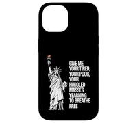 Statue of Liberty Give Me Your Tired Your Poor Labor Day Coque pour iPhone 14
