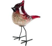 Statue : Oiseau crète rouge or sulfure - Amadeus - Rouge - Verre Rouge G