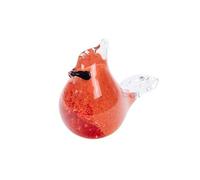 Statue : Oiseau crète rouge sulfure - - Rouge - Verre