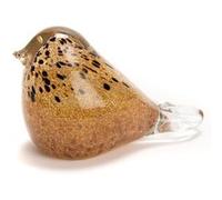 Statue : Oiseau moucheté en sulfure - Amadeus - Or - Verre G