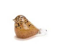 Statue : Oiseau moucheté en sulfure - Amadeus - Or - Verre G