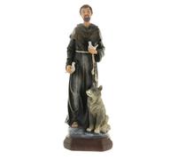 Statue - Palais du Rosaire - Saint-François d'Assise - 30cm - Résine colorée - Décorative