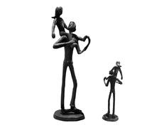 Statue papa et fille, père et point améliorent le bureau et la décoration du salon, la statue du père et de la fille, marquez la statue de l'anniversaire et la décoration de Noël