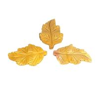 Statue pendentif en forme de feuille de pierre naturelle avec trou, cristal de guérison, sculpture de pierres précieuses, artisanat for collier à faire soi-même, accessoires de bijoux de charme ( Colo