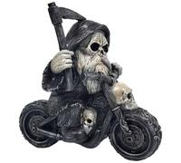 Statue Reaper - Sculpture De Moto pour Le Conducteur pour Le Bureau | Figurines Squelettes | Figurine Décorative Barres À Thème Halloween Table De Nuit.