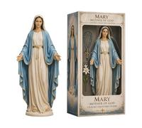 Statue religieuse Notre-Dame de Grâce, finition lumineuse, 16 x 10 cm, statue de la Vierge Marie, figure de la Mère bénie, figurine mariale catholique, décoration de prière, pour l'église de l' d