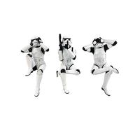 Nemesis Now - Trois figurines Stormtrooper assises 11 cm, résine blanche, officielle