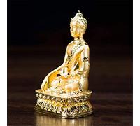Statue Sakyamuni Tibetan Tantra Buddha Figurine Décoration Aluminium 3inch Portable Buddhiste Fengshi Sculpture Car Home Living Decor Collection d'art