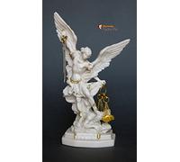 Statue San Michele Arcangelo 22 cm, effet Capodimonte