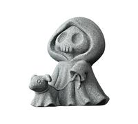 Statue sinistre avec chien qui marche, figurines mignonnes pour décoration de table pour Halloween (A, 4.5x6x6cm)