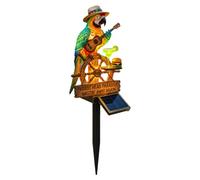 Statue solaire d'accentuation de cour avec oiseau et lueur chaude, décoration de jardin pour terrasse et allée, statue d'île, lampe décorative pour oiseaux, allée solaire chaude