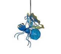 Statue solaire d'insecte de Fer avec la lumière de fée de LED, lumières accrochantes de Fourmi de vol, décoration extérieure de Jardin de Balcon de lumières solaires