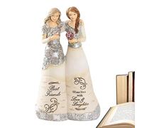 Statue souvenir de sœur - Anges en résine fabriquée à la main, figurine de fée Moment | Affichage sentimental double, symbole de décoration d'étagère avec décoration de chambre sur le thème de