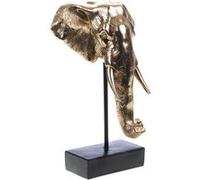 Statue : Statue éléphant doré 18,5 cm - - Or / Doré - Résine