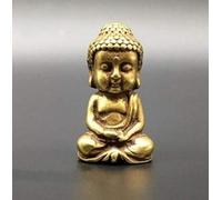 Statue Superbe Ornement de Jardin de Maison Sculpture Décoration Figurines de Collection Figurine Animal Statue Ornements Pur Laiton Massif Bébé Bouddh Mini Bouddha Shakyamuni Petit Ornement Bronze Bo