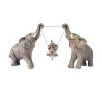 Statue sur Le thème des éléphants, Parfaite comme décoration de Bureau, de Salon, de Table, d’étagère, comme Cadeau Porte-Bonheur pour Une Femme/Maman, idéale comme Centre de Table