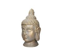 Statue Tête de Bouddha 74,5 cm, en Polyrésine, Aspect Bronze, Décoration pour